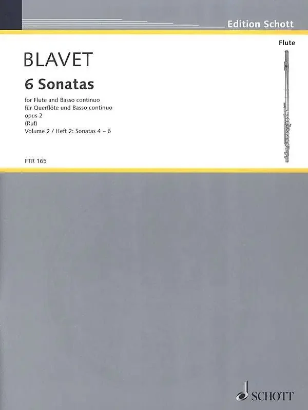 Blavet 6 Sonatas for Flute and Basso Continuo Op. 2, Vol. 2