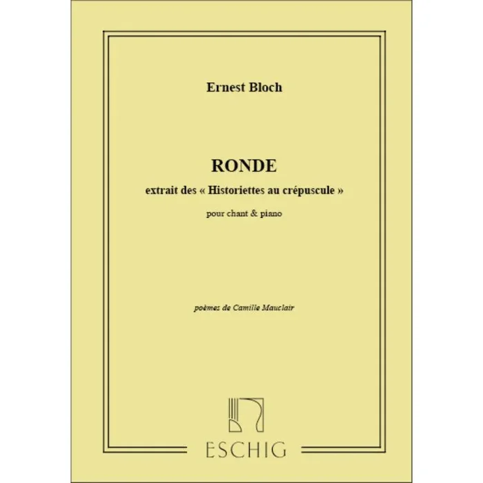 Bloch, André – Historiettes au crepuscule – Ronde Cht-Piano
