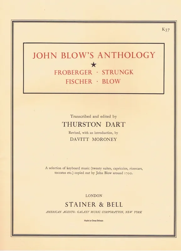Blow John Blow‘s Anthology (~1700)