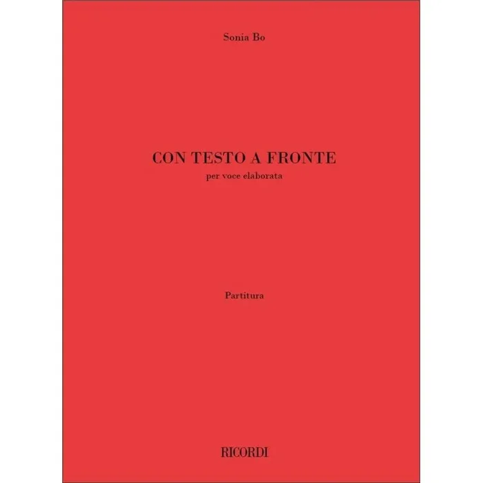 Bo, Sonia – Con testo a fronte