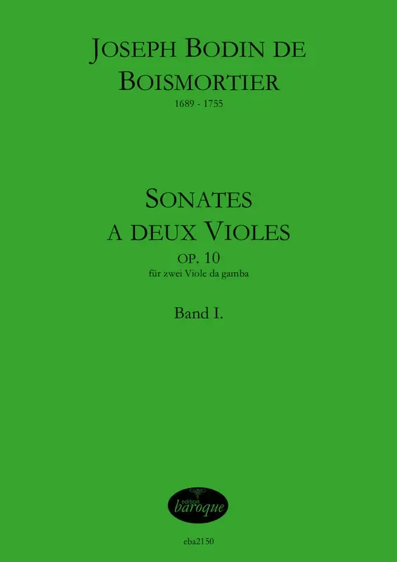 Boismortier Sonatas for 2 Viols Op. 10, Vol. 1