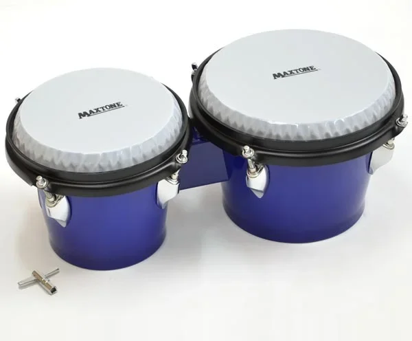 Bongos-Plastic w/Plastic Heads 7in/8in Blue