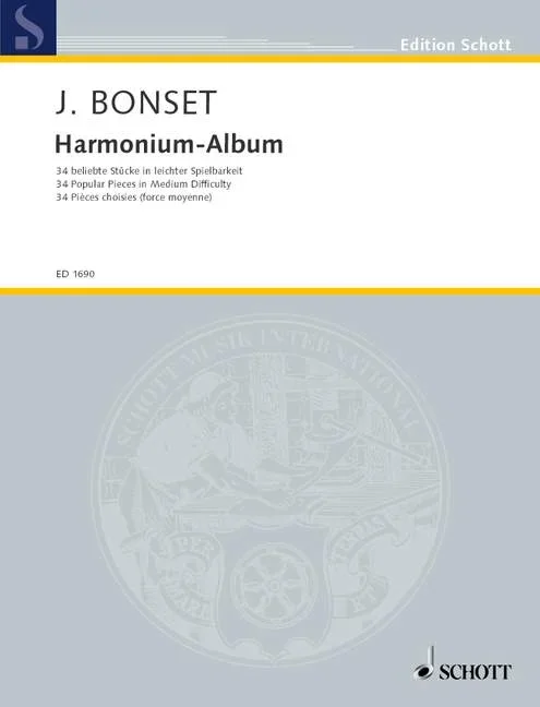 Bonset : My Harmonium, 34 popular pieces of medium difficulty – harmonium – Schott Digital
