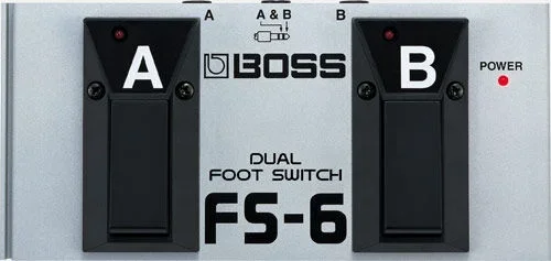 BOSS FS-6 Dual Footswitch – Latch & Momentary Modes, Two Switches, Versatile Control for Guitar & Keyboard