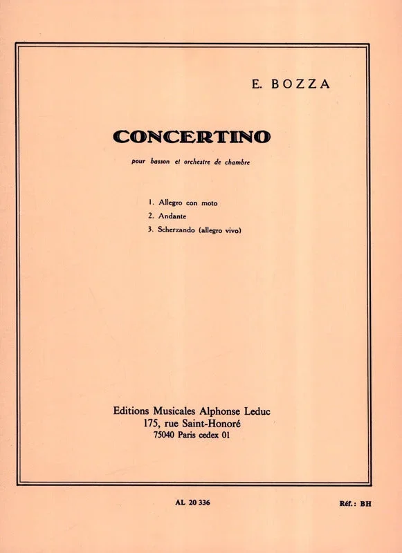 Bozza: Concertino, Op. 49