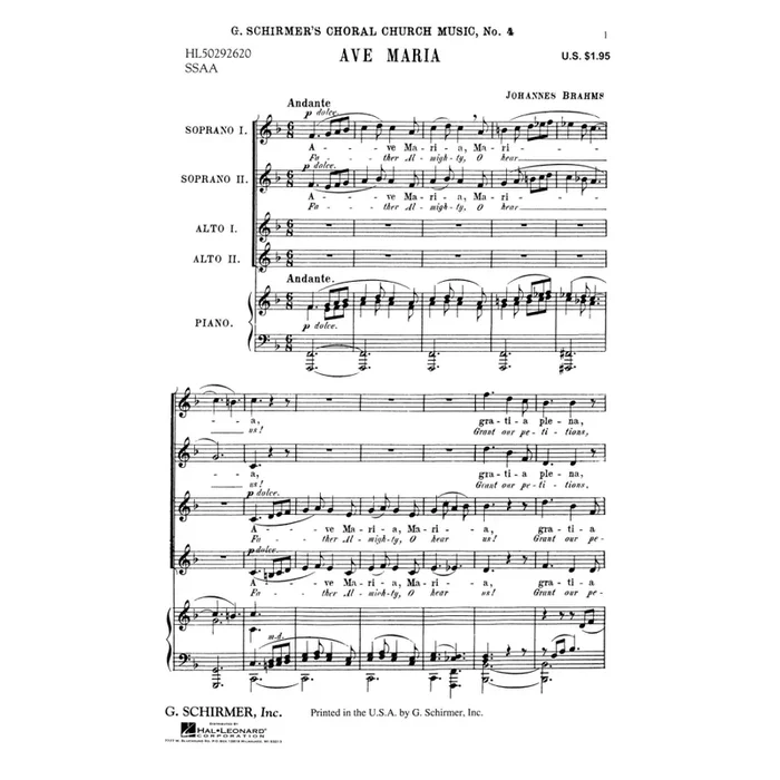 Brahms, Johannes – Ave Maria