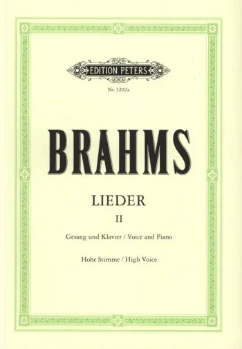 Brahms : Lieder: Complete Songs Vol.2 High Voice And Piano (Peters)
