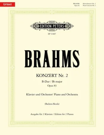 Brahms : Piano Concerto Bb Major No.2 Op.83 Edition For 2 Pianos (Peters)
