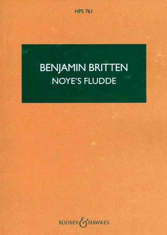 Britten – Noyes Fludde Op 59 Study Score Book