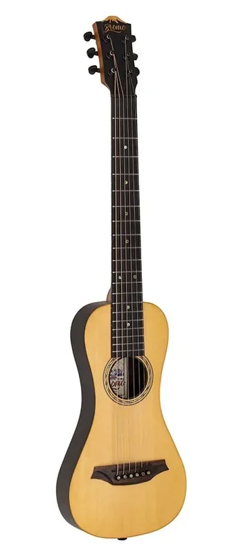 Bromo BAR3E All Solid Electro Acoustic Travel Acoustic Guitar + Heavy Duty Gig Bag