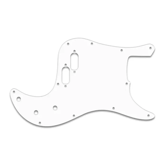 Bullet Bass – Solid Shiny White .090″ / 2.29mm thick, with bevelled edge