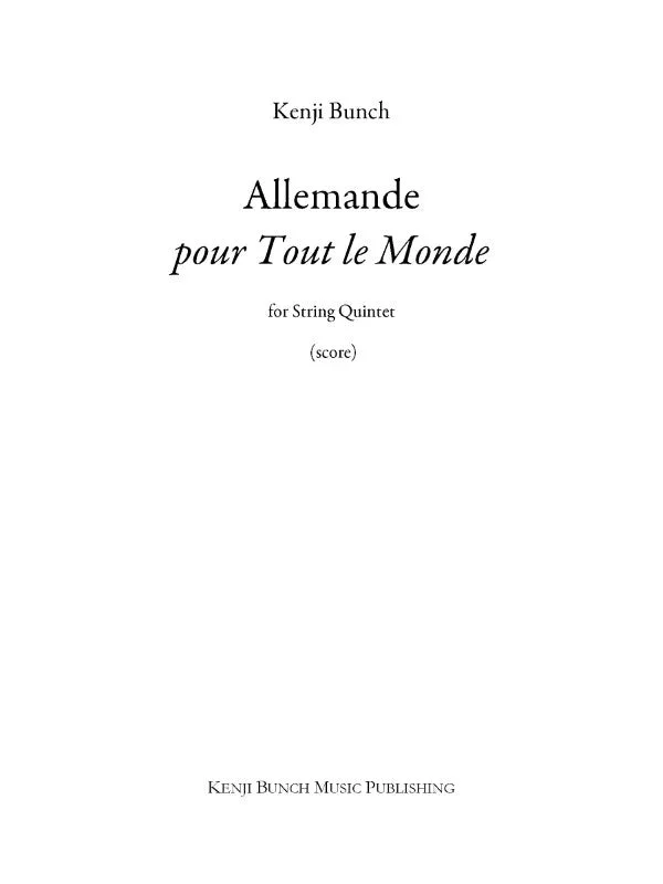 Bunch: Allemande pour Tout le Monde