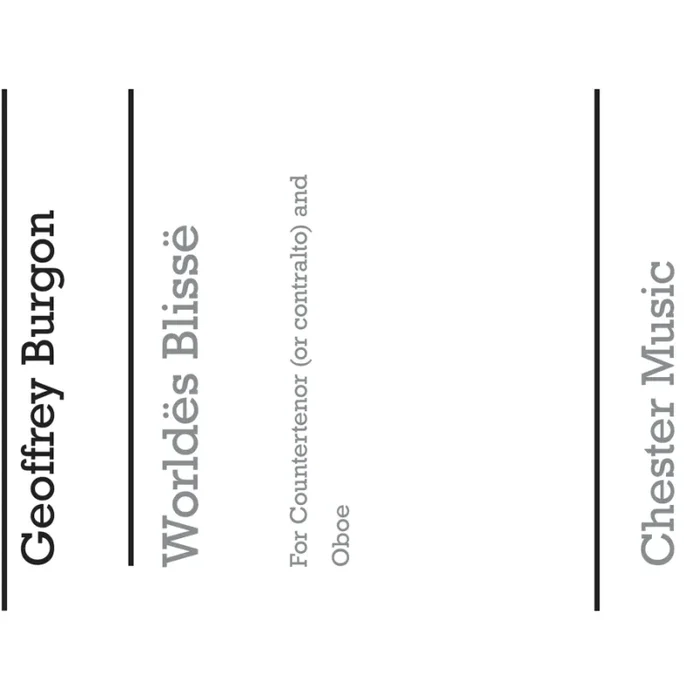 Burgon, Geoffrey – Worlde’s Blisse