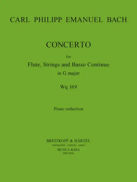 C. P. E. Bach Concerto in G Major for Flute, Strings and Basso Continuo – Piano Reduction
