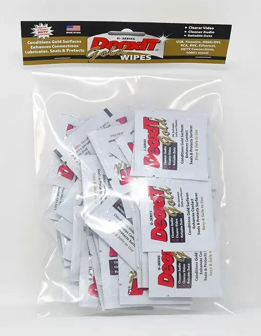 CAIG DeoxIT Gold, K-G1W-50 (Individual Wipes, 3 x 3.5″)