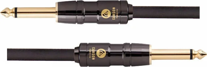 CARSON – Pro 1 Foot Patch Cable, 2 x Straight Jack Plugs Black, Lead
