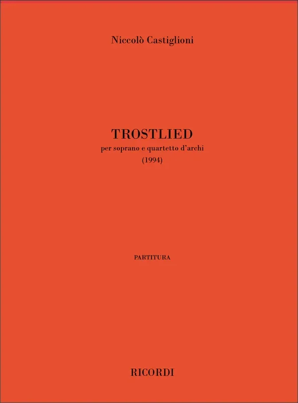 Castiglioni: Trostlied