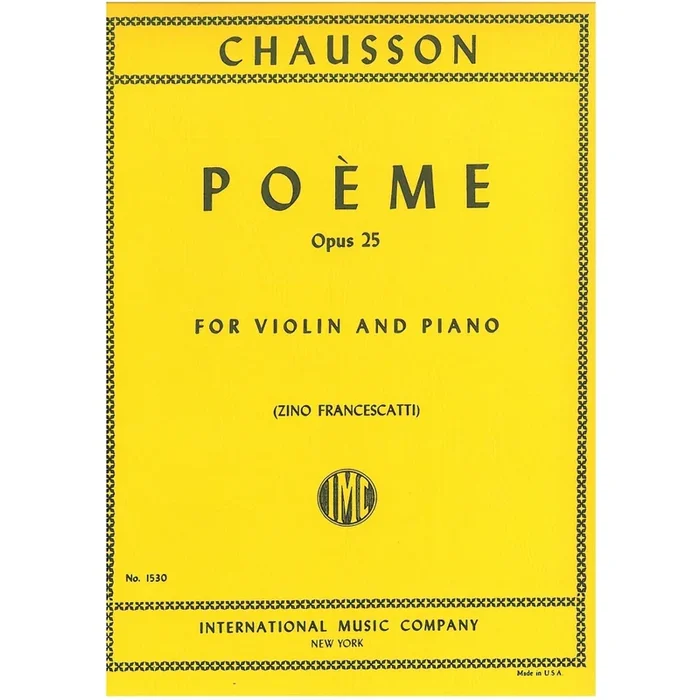 Chausson, Ernest – Poeme op.25
