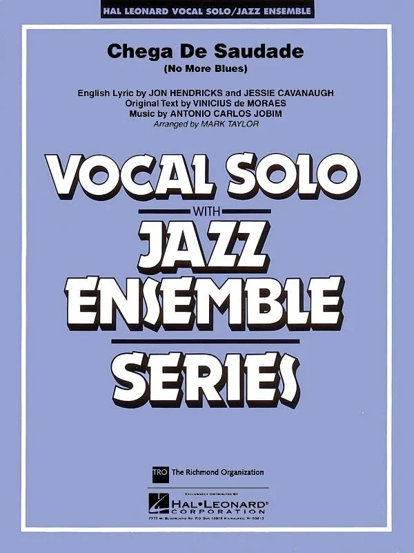 Chega De Saudade (No More Blues) Vosojz3-4 (Music Score/Parts)