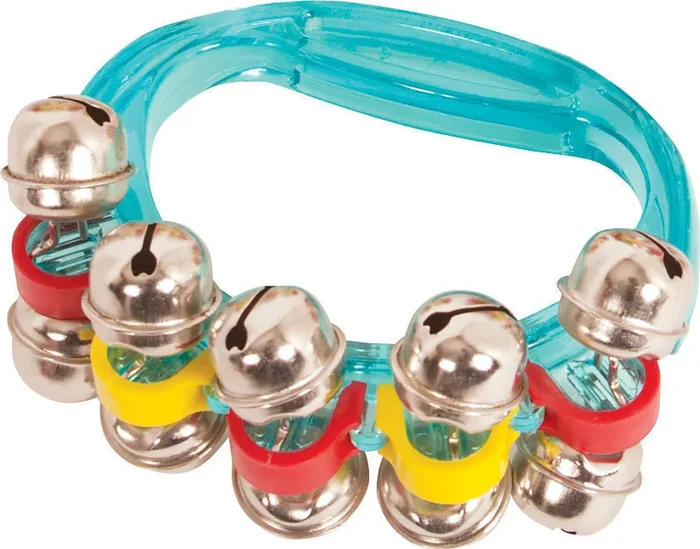 Children’s Toy Hand Bells On Blue Handle Educational, Sleigh Jingle