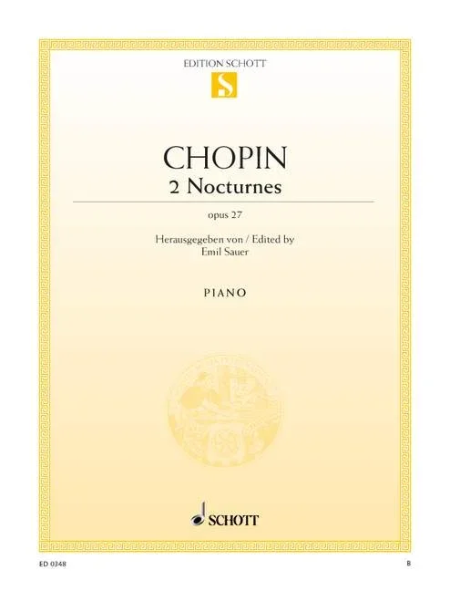 Chopin, Frédéric : Chopin, Frédéric : Two Nocturnes, C-sharp minor and D-flat major – piano – Schott Digital
