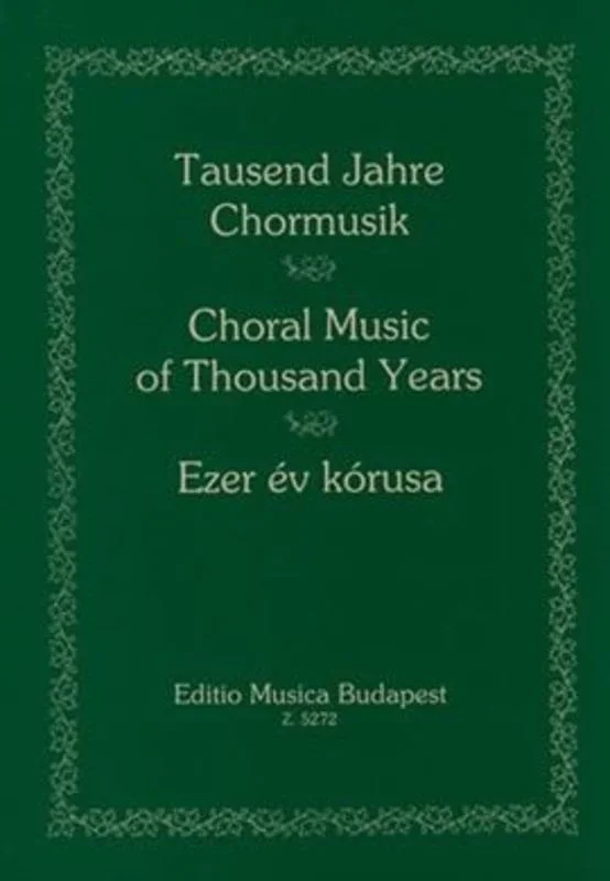Choral Music Of Thousand Years (Softcover Book)