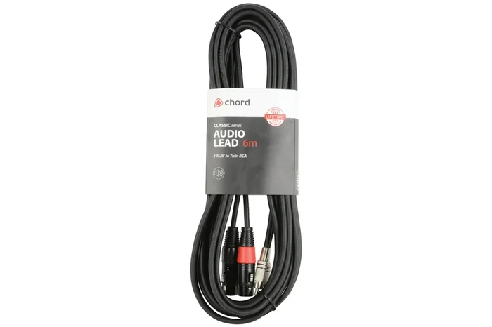 Classic Audio Lead 2 XLR Female – 2 RCA Plugs 6.0m