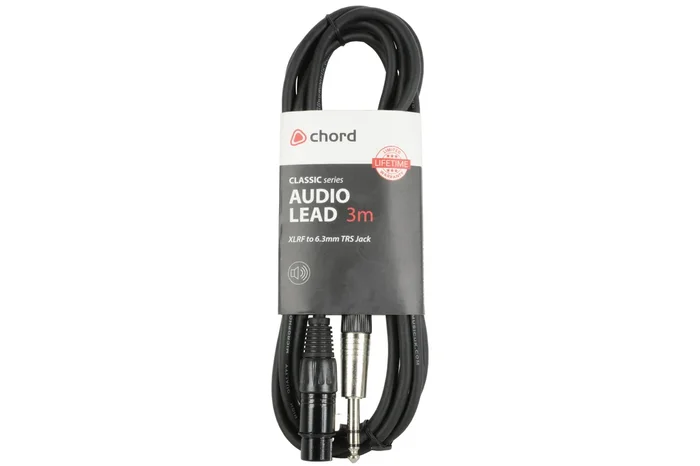 Classic Audio Lead XLR Female – TRS Jack Plug 3.0m