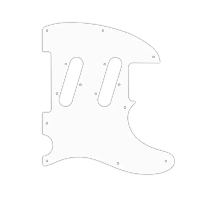 Classic Player Triple Telecaster – Solid Shiny White .090″ / 2.29mm thick, with bevelled edge