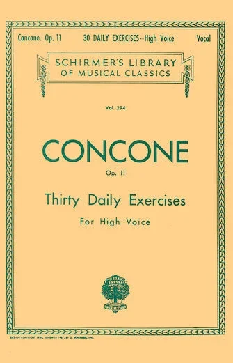 Concone: 30 Daily Exercises, Op. 11