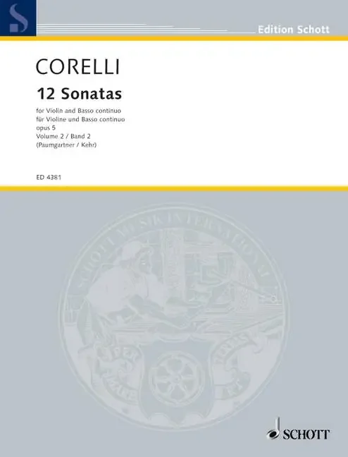 Corelli 12 Sonatas for Violin and Basso Continuo, Op. 5, Vol. 2