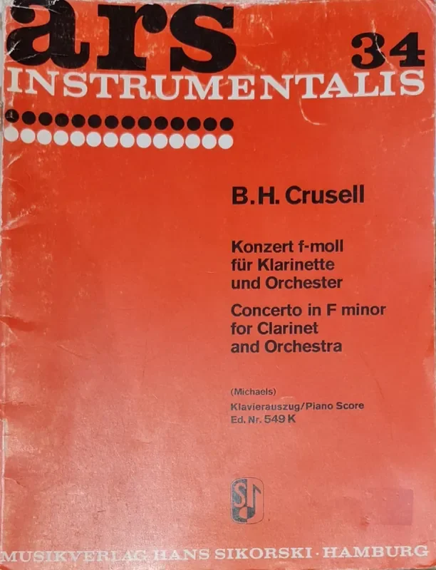 Crussell Concerto in F minor (for Clarinet and Piano)