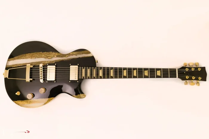 Custom Order Your Version of This Epoxy Resin Gold Leaf MF Style Guitar