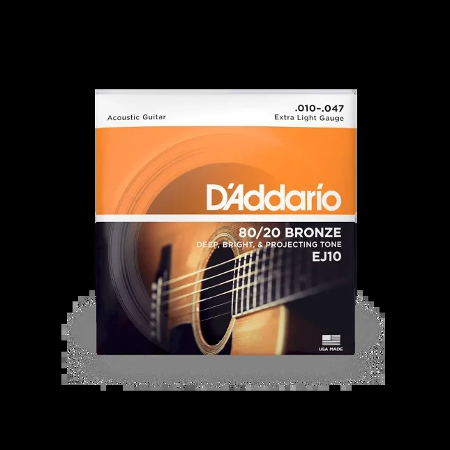 D’addario 10-47 Extra Light, 80/20 Bronze Acoustic Guitar Strings