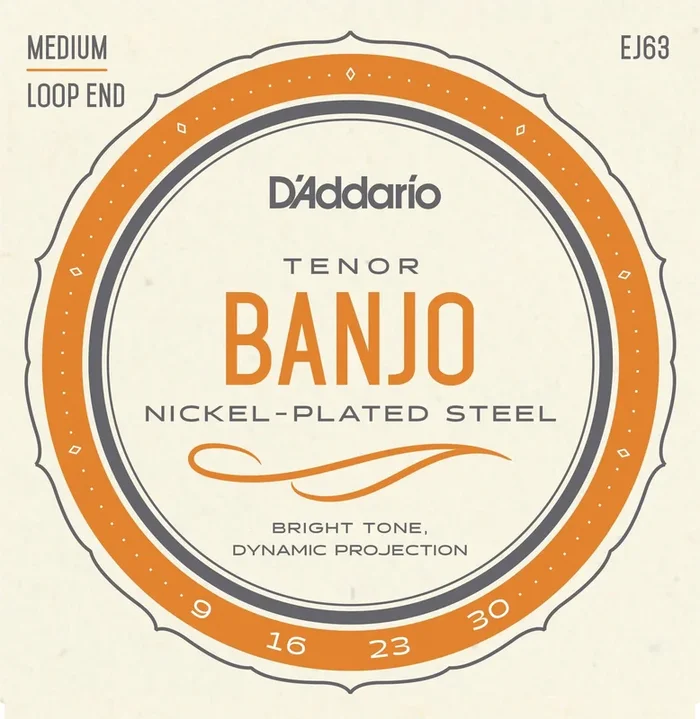 D’Addario EJ63 Tenor Banjo Strings, Nickel, 9-30