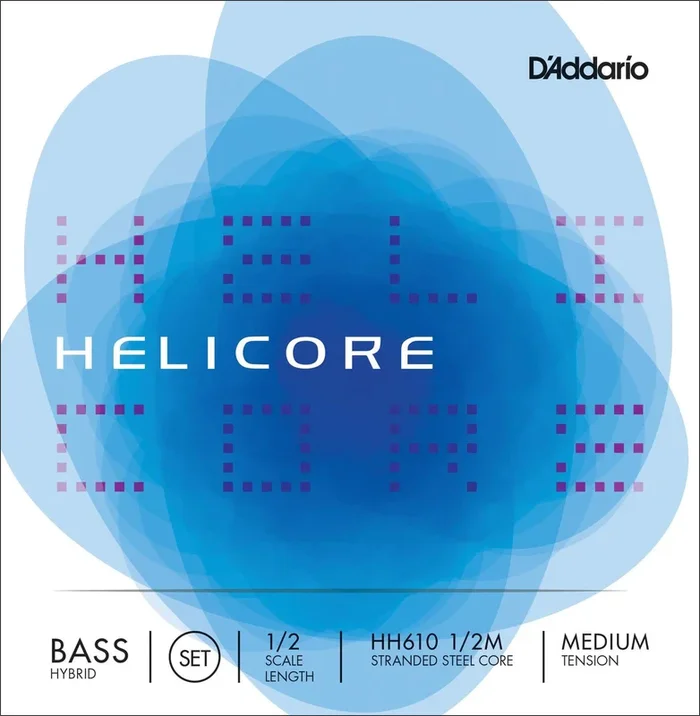 D’Addario Helicore Hybrid Bass String Set, 1/2 Scale, Medium Tension