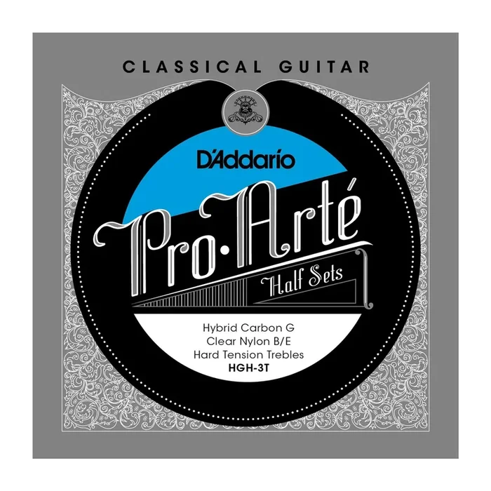 D’Addario HGH-3T Pro-Arte Hybrid Carbon G Classical Guitar Half Set, Hard Tension