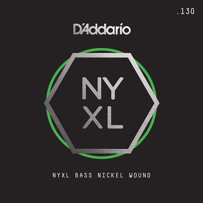 D’Addario NYXLB130SL, NYXL Nickel Wound Bass Guitar Single String, Super Long Scale, .130