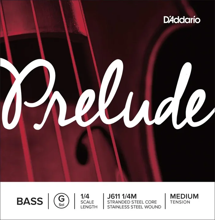 D’Addario Prelude Bass Single G String, 1/4 Scale, Medium Tension