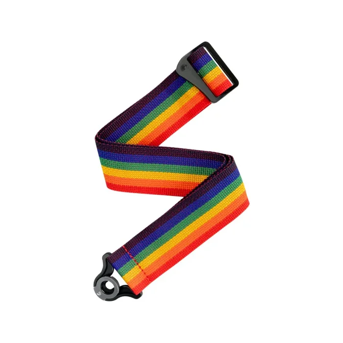 D‘Addario 50mm Auto Lock Locking Polypro Guitar Strap, Rainbow