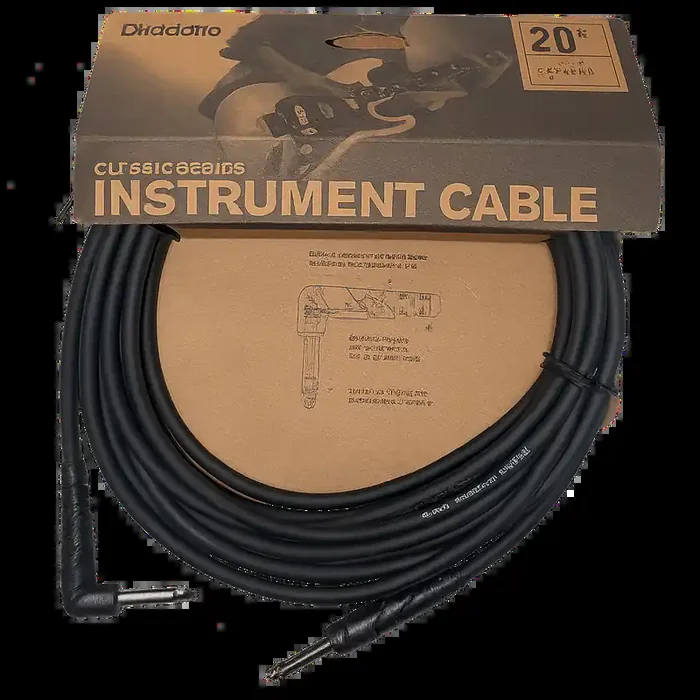 D‘Addario Classic Series Instrument Cable Right-Angle, 20ft