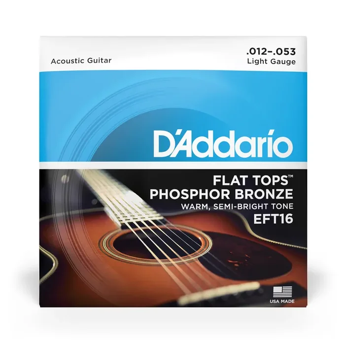 D‘Addario EFT16 Flat Tops Phosphor Bronze 12-53 Acoustic Guitar Strings