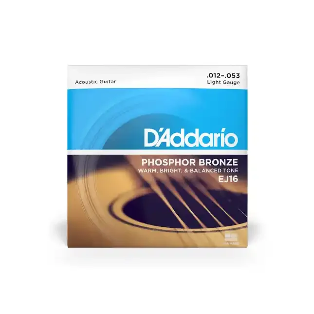 D‘Addario EJ16 12-53 Light, Phosphor Bronze Acoustic Guitar Strings