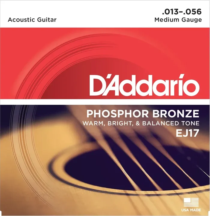 D‘Addario (EJ17) Medium Phosphor bronze acoustic strings