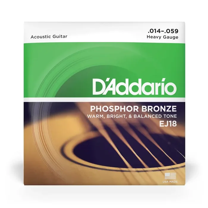 D‘Addario EJ18 Phosphor Bronze 14-59 Acoustic Guitar Strings, Heavy