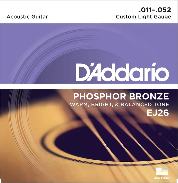 D‘Addario EJ26 Custom Light Phosphor Bronze Acoustic Strings