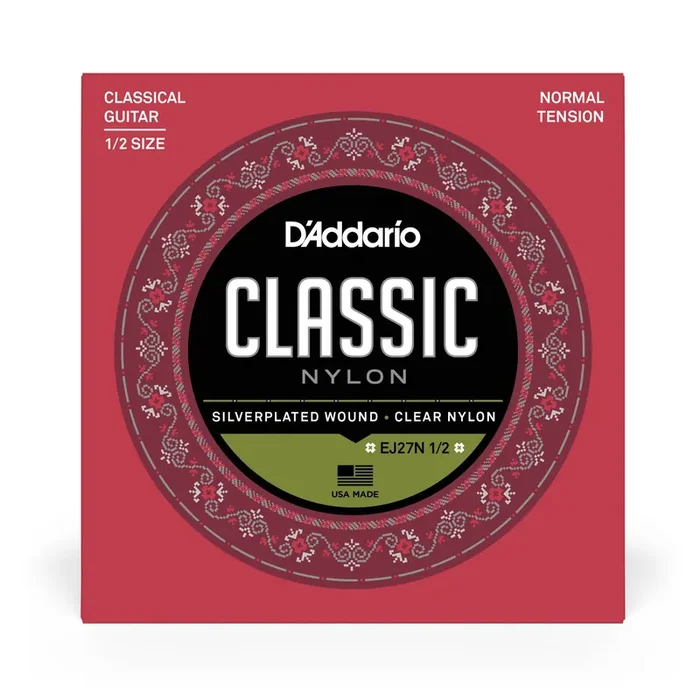 D‘Addario EJ27N Student 1/2 Size Classical Guitar Strings, Normal Tension