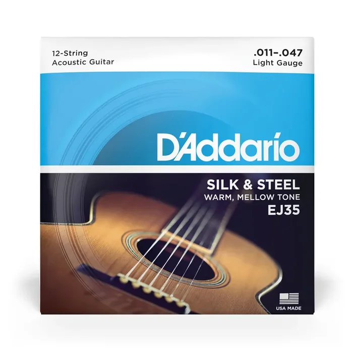 D‘Addario EJ35 Silk & Steel 12-String 11-47 Acoustic Guitar Strings