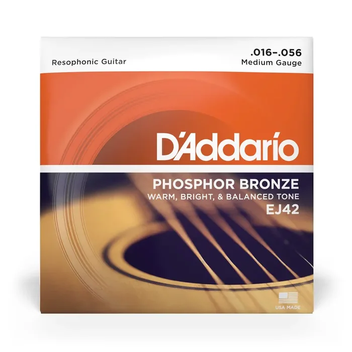 D‘Addario EJ42 Phosphor Bronze 16-56 Resonator Acoustic Guitar Strings
