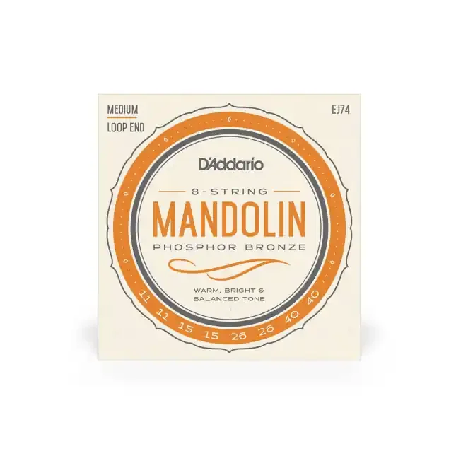 D‘Addario EJ74 11-40 Medium Mandolin String Set, Phosphor Bronze